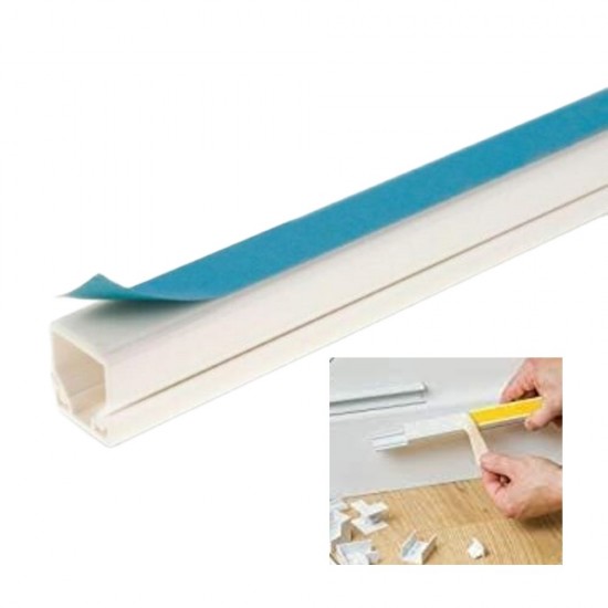 SELF ADHESIVE ELECTRICAL TRUNKING WIRE CONDUIT PLASTIC TV CABLE 25 X 16 MM 2M from Satcity.ie Ireland Limerick SELF ADHESIVE ELECTRICAL TRUNKING WIRE CONDUIT PLASTIC TV CABLE 25 X 16 MM 2M P