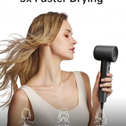 Laifen Swift Premium - High Speed Hairdryer with Attachments & Carry Case (Silver Blue)