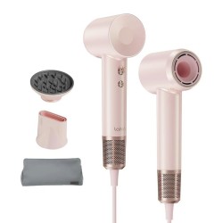 Laifen Swift Premium - High Speed Hairdryer with Attachments & Carry Case (Pink/Gold)
