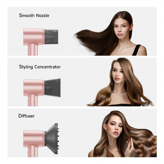 Laifen Swift Premium - High Speed Hairdryer with Attachments & Carry Case (Pink) from Satcity.ie Ireland Limerick Laifen Swift Premium - High Speed Hairdryer with Attachments & Carry Case (Pink)