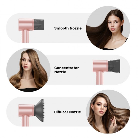 Laifen Swift Premium - High Speed Hairdryer with Attachments & Carry Case (Pink) from Satcity.ie Ireland Limerick Laifen Swift Premium - High Speed Hairdryer with Attachments & Carry Case (Pink)