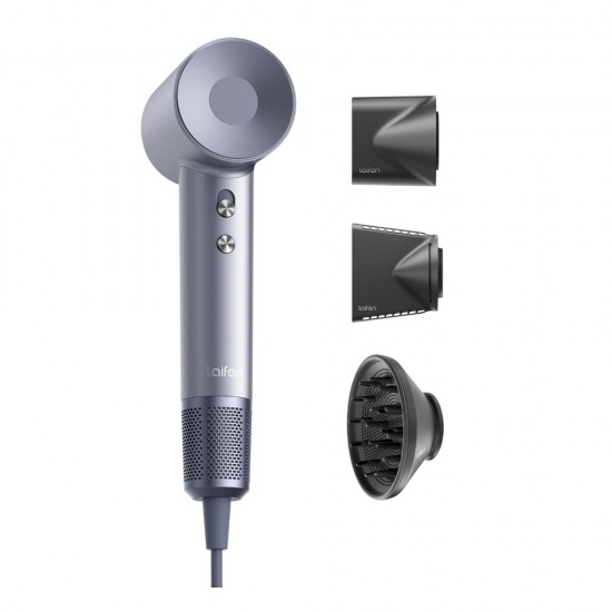 Laifen Swift Premium - High Speed Hairdryer with Attachments & Carry Case (Silver Blue)