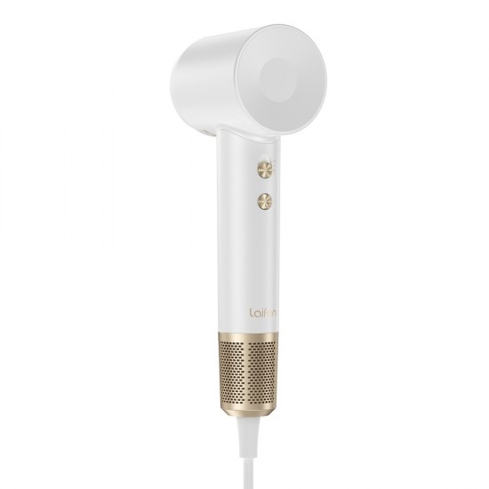 Laifen Swift Premium - High Speed Hairdryer with Attachments & Carry Case (White/Gold)