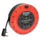 4 WAY EXTENSION GANG REEL WITH THERMAL CUT OUT CABLE LIAD SOCKET HEAVY DUTY 10M
