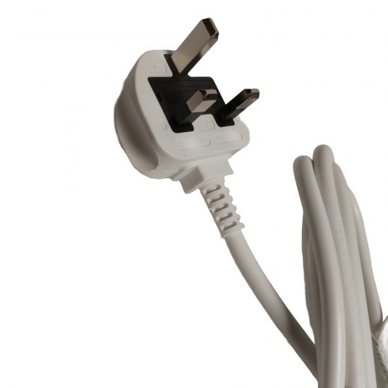 MAINS POWER EXTENSION LEAD CABLE ELECTRIC GANG PLUG STRIP SOCKET 13A 4 WAY 2M
