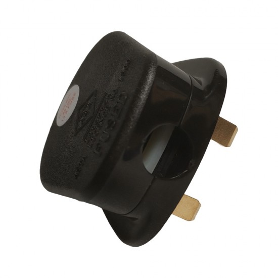 Black Electric 3 Pin Power Plug Round Pin Plugs Adaptor UK Screw Terminals from Satcity.ie Ireland Limerick Black Electric 3 Pin Power Plug Round Pin Plugs Adaptor UK Screw Terminals