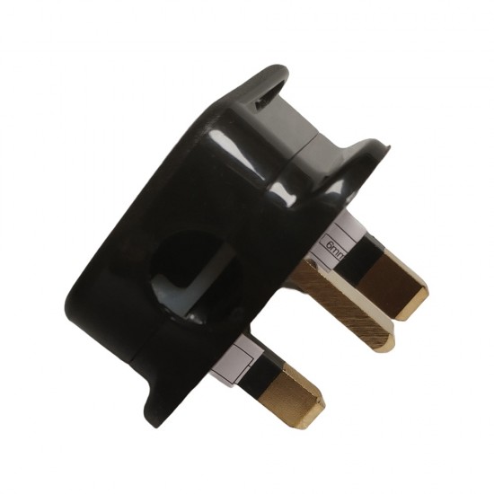Black Electric 3 Pin Power Plug Round Pin Plugs Adaptor UK Screw Terminals from Satcity.ie Ireland Limerick Black Electric 3 Pin Power Plug Round Pin Plugs Adaptor UK Screw Terminals