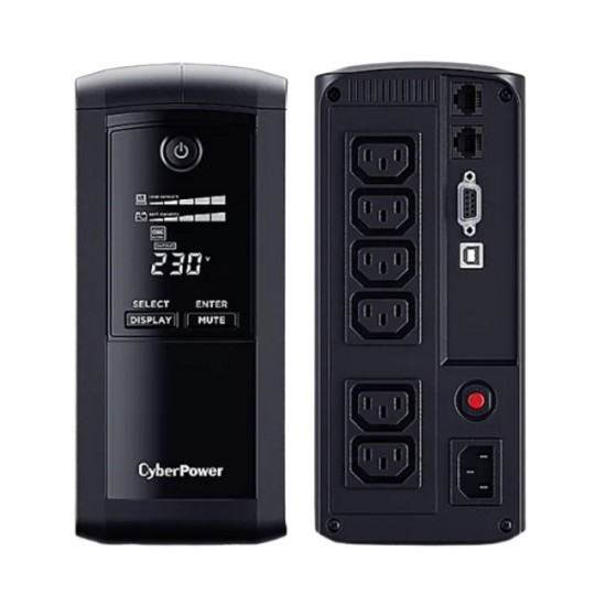 CyberPower VP700EILCD Desktop UPS 700VA / 390W (6 x IEC)