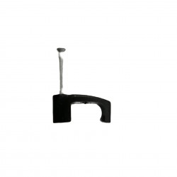 13MM BLACK 13X6 TWIN SATELLITE RG6 CABLE CLIPS WIRE STEEL PIN STRONG NYLON 100 13MM BLACK 13X6 TWIN SATELLITE RG6 CABLE CLIPS WIRE STEEL PIN STRONG NYLON 100