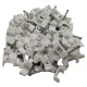 13MM WHITE 13X6 TWIN SATELLITE RG6 CABLE CLIPS WIRE STEEL PIN STRONG NYLON 100
