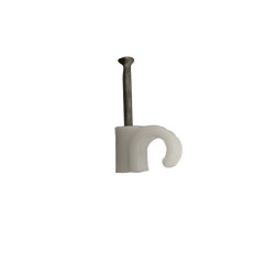 7MM ROUND CABLE CLIPS WALL WHITE NAIL PLUGS AERIAL ELECTRICAL FIXING LEAD 100 7MM ROUND CABLE CLIPS WALL WHITE NAIL PLUGS AERIAL ELECTRICAL FIXING LEAD 100