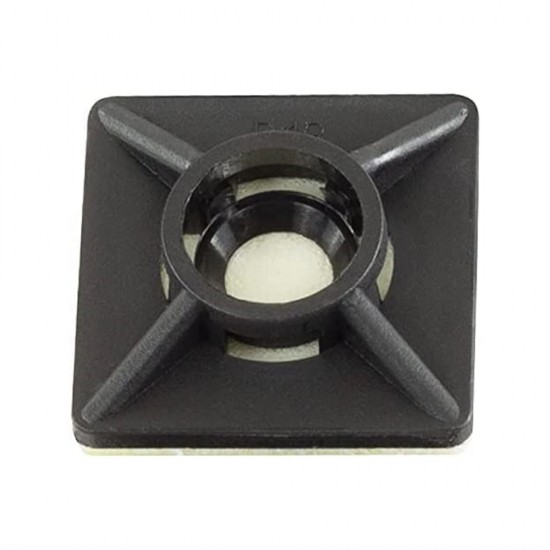 BLACK ADHESIVE SCREW CABLE TIE ZIP BASE SELF STICK FIXING WIRE MOUNTS 28MM 10PCS from Satcity.ie Ireland Limerick BLACK ADHESIVE SCREW CABLE TIE ZIP BASE SELF STICK FIXING WIRE MOUNTS 28MM 10PCS