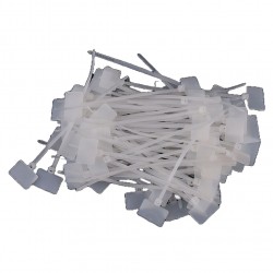 Marker Cable Ties Zip Tie Wraps With Write on Label Tag Nylon 100mm x 2.5mm(100)