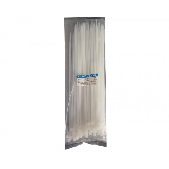 WHITE 200MM X 3.6MM CABLE ZIP TIES NYLON WRAPS HIGH QUALITY STRONG 100 PACK from Satcity.ie Ireland Limerick WHITE 200MM X 3.6MM CABLE ZIP TIES NYLON WRAPS HIGH QUALITY STRONG 100 PACK