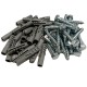 M10X50MM M8 STAINLESS STEEL COACH SCREWS HEX HEAD SCREW WITH NYLON WALL PLUGS 50