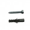 M10X50MM M8 STAINLESS STEEL COACH SCREWS HEX HEAD SCREW WITH NYLON WALL PLUGS 100 M10X50MM M8 STAINLESS STEEL COACH SCREWS HEX HEAD SCREW WITH NYLON WALL PLUGS 100