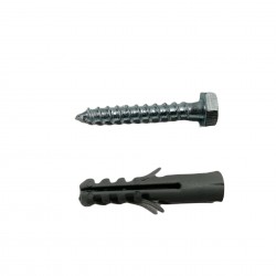 M10X50MM M8 STAINLESS STEEL COACH SCREWS HEX HEAD SCREW WITH NYLON WALL PLUGS 1