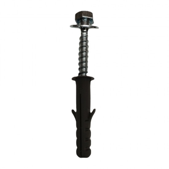 M10X60MM M8 STAINLESS STEEL COACH SCREWS HEX HEAD SCREW WITH NYLON WALL PLUGS 50