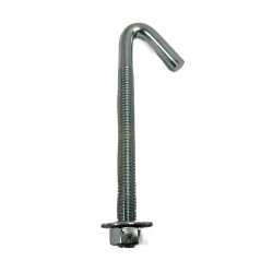 J Bolts Hook Bolts Roofing Bolts and Nuts M10 x 140mm Threaded 50mm Pack of 1