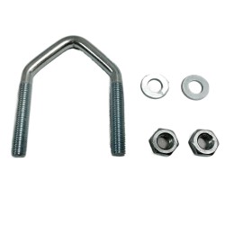 U-Bolt 50mm M10 Aerial / Satellite Dish Pole Fixing Antenna Mast Clamp Bracket