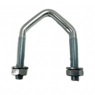 U-Bolt 50mm M10 Aerial / Satellite Dish Pole Fixing Antenna Mast Clamp Bracket
