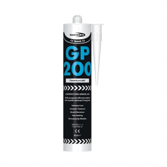 GP200 GENERAL PURPOSE SILICONE CLEAR MOULD RESISTANT ACETOXY SILICONE SEALANT
