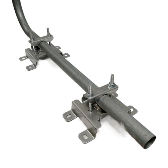 Wall Mounting Steel Cranked Satellite Pole Bracket 1.2m SWAN Sky Dish Aerial 