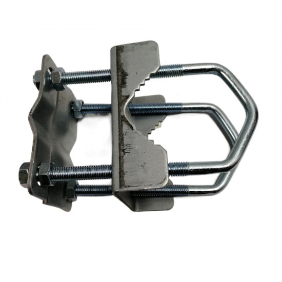 DOUBLE SHELLEY CLAMP 8 NUT AERIAL POLE UNIVERSAL MAST CB HAM TV BRACKET 2"x 2"