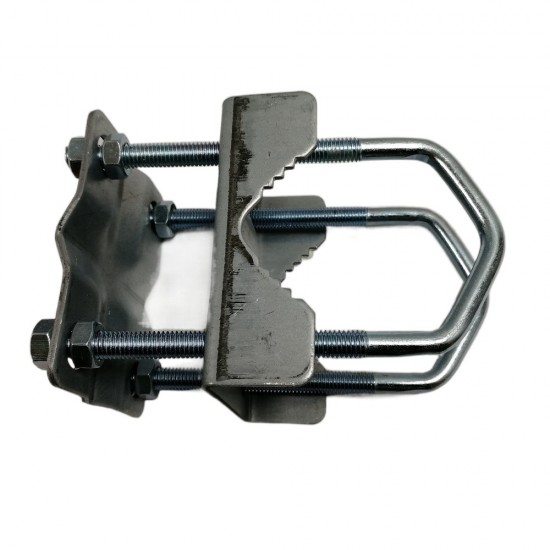 DOUBLE SHELLEY CLAMP 8 NUT AERIAL POLE UNIVERSAL MAST CB HAM TV BRACKET 2"x 2"