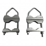 DOUBLE U CLAMP SET ANTENNA MAST V-JAW BRACKET U BOLT MOUNTING HARDWARE 2 SETS