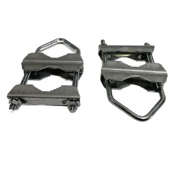 DOUBLE U CLAMP SET ANTENNA MAST V-JAW BRACKET U BOLT MOUNTING HARDWARE 2 SETS DOUBLE U CLAMP SET ANTENNA MAST V-JAW BRACKET U BOLT MOUNTING HARDWARE 2 SETS