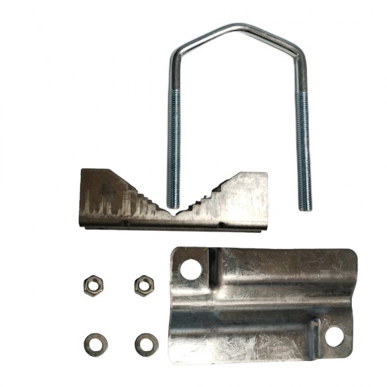 SINGLE SHELLEY CLAMP 5cm x 2.5cm ANTENNA AERIAL HOLDER BRACKET SLIDE U BOLT