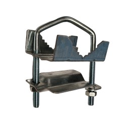 SINGLE SHELLEY CLAMP 5cm x 2.5cm ANTENNA AERIAL HOLDER BRACKET SLIDE U BOLT