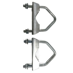 WALL MOUNT BALCONY CLAMP SET ANTENNA MAST PIRE STEEL MOUNTING HARDWARE 2 SETS