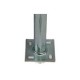 75CM SATELLITE MAST PATIO GROUND BASE PLATE MOUNT GALVANISED STAND AERIAL DISH