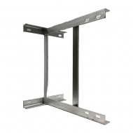 18 x18 inch One Piece Galvanised TV Aerial Wall Mounting H Bracket Pole Mast 