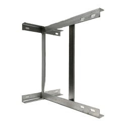 18 x18 inch One Piece Galvanised TV Aerial Wall Mounting H Bracket Pole Mast 