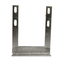 6 x 8 inch One Piece Galvanised TV Aerial Wall Mounting H Bracket Pole 