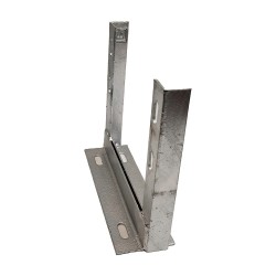 9 x 9 inch One Piece Galvanised TV Aerial Wall Mounting H Bracket Pole Mast Install
