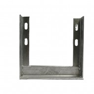 12inch x 12inch One Piece Galvanised TV Aerial Wall Mounting H Bracket Pole Mast