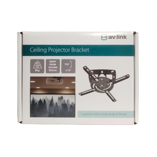 CEILING PROJECTOR BRACKET MOUNT SILVER LCD ADJUSTABLE TILT ROTATE FIXED COMPACT