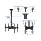 2 TV Ceiling Bracket for 32-70" TVs (1060 - 1560 mm from Ceiling / 45KG x 2)