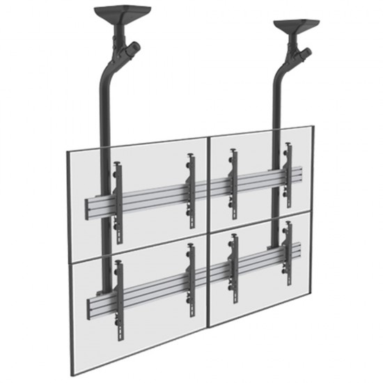 Revez 4 Screen Ceiling Mounted Video Wall for 45-55inch Screens 2x2