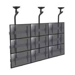 Revez 9 Screen Ceiling Mounted Video Wall for 45-50inch Screens 3x3