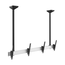 Revez Dual Screen Ceiling Mount with Extended Pole for 45-55 inch Screens Revez Dual Screen Ceiling Mount with Extended Pole for 45-55 inch Screens