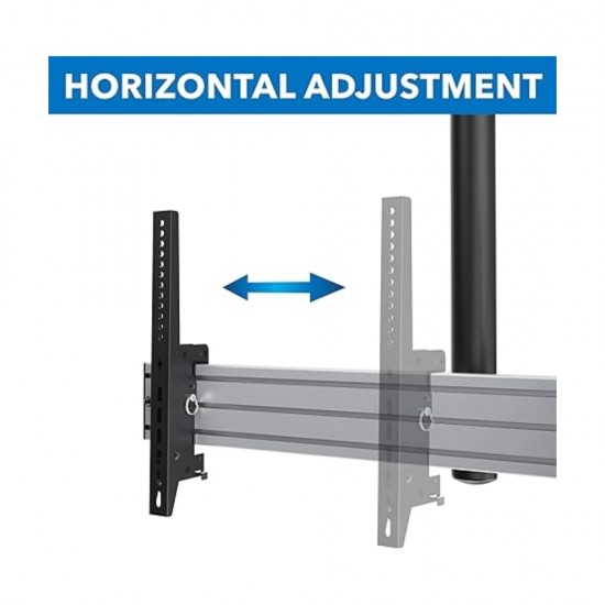 Revez Dual Screen Ceiling Mount with Extended Pole for 45-55" Screens from Satcity.ie Ireland Limerick Revez Dual Screen Ceiling Mount with Extended Pole for 45-55 inch Screens