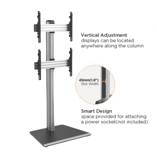 Revez Dual TV Stand for 40-65" Displays