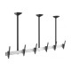 Revez Triple Screen Ceiling Mount with Extended Pole for 45-50" Screens