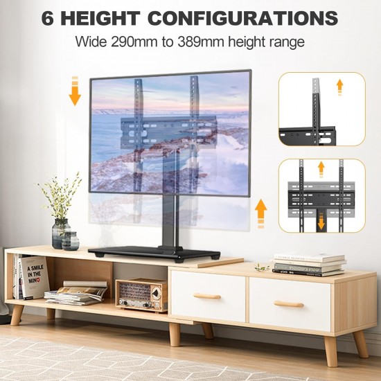 UNIVERSAL TABLE TOP PEDESTAL TV STAND WITH BRACKET M 32’’-55’’ ADJUSTABLE STAND