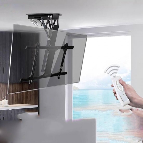 Motorised Drop Down Ceiling TV Mount for TVs up to 70 inch (Tuya App/Alexa/Google Home)